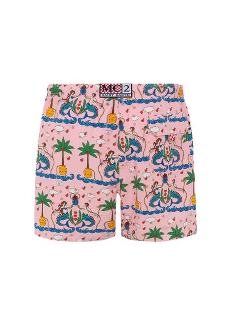 Costume uomo Gustavia MC2 Saint Barth 05370H Rosa sirene comfort occhielli effetto palloncino vestibilità classica MC2 SAINT BARTH | Costume | GUSTAVIA05370H21
